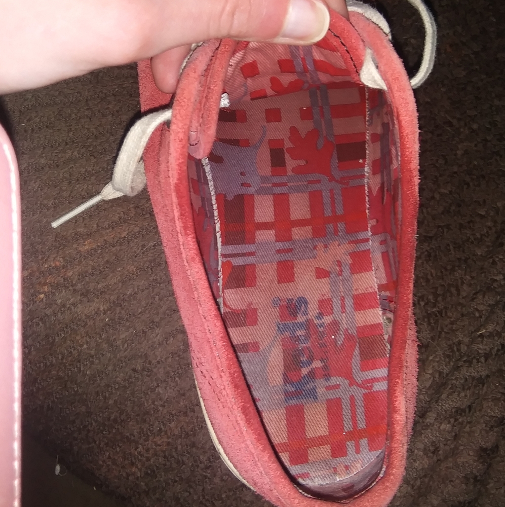 Soft Red Suede Flat Sneaker/Trainers - Picture 4 of 4
